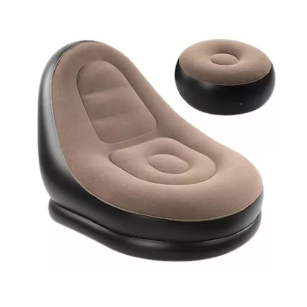 Inflatable Sofa with Household Air Pump, Air Inflatable Sofa Couch Chair with Footstool