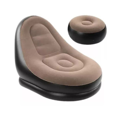 Inflatable Sofa with Household Air Pump, Air Inflatable Sofa Couch Chair with Footstool